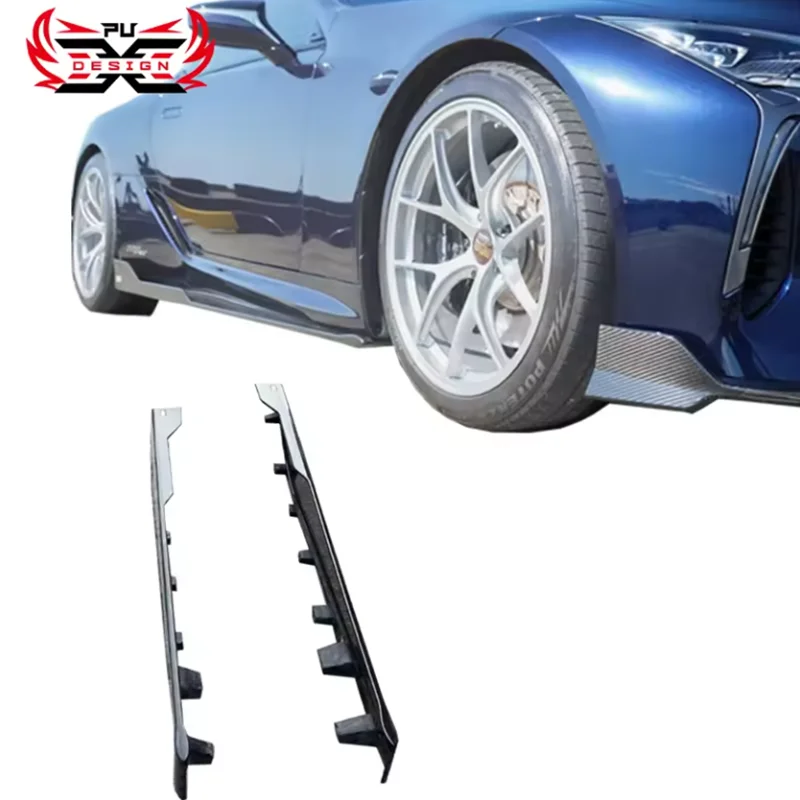 Splitter Side Skirt Bumper Dry Carbon Fiber For Lexus LC500 LC500H Body kit Accessories