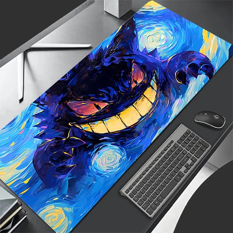 

Cartoon Meal MatPurple Leather Mouse Pad Large Gamer PokemonS G-gengar Keyboard Desk Mouse Mat XL Carpet Rubber Tapis Souris Ga