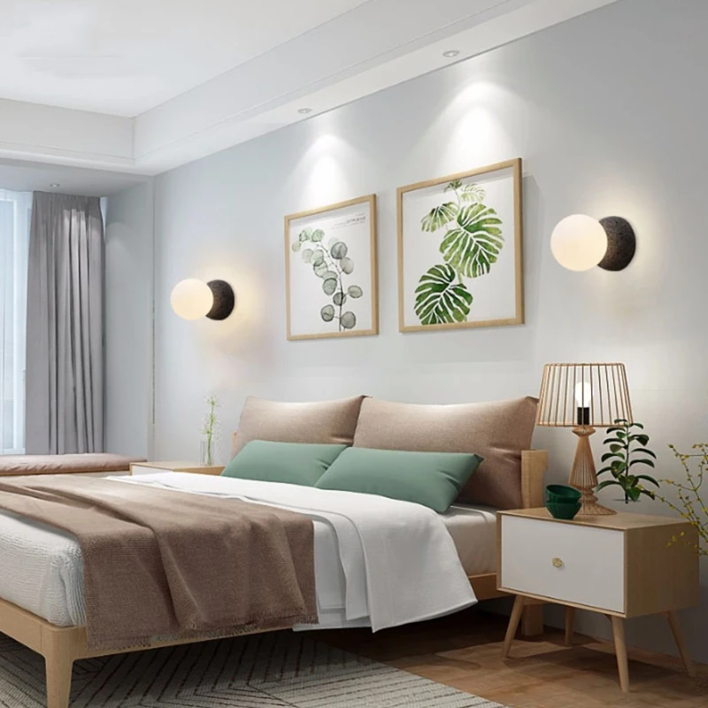 Nordic simples arandela lâmpada de parede sala estar quarto cabeceira moderna iluminação led corredor decoração luz parede 6pa