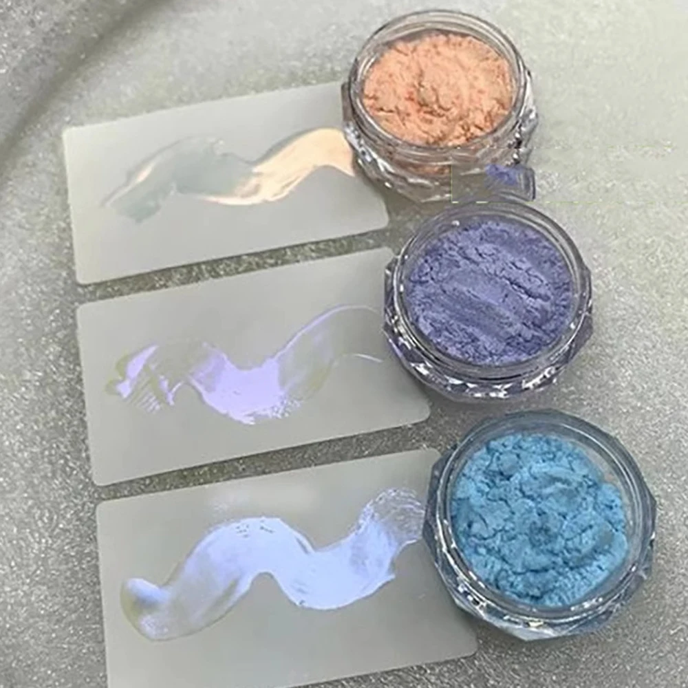 Aurora hortelã verde espelho mágico, 0.5g/1jar, pó para arte em unhas, iridescente, alto brilho, pigmento cromado, manicure, pó perolado