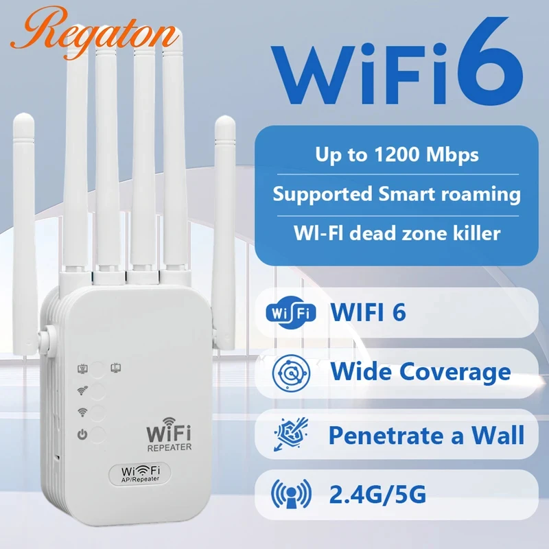Dual-Band WLAN-Verstärker AC1200/AC300 2,4G/5G Repeater Netzwerk-Erweiterung Reichweitenverlängerung Kabelloser Router Signalverstärker