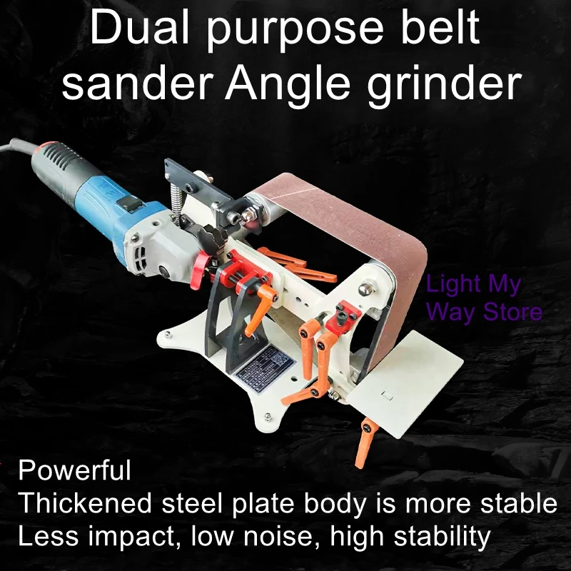 Small belt sander home mini desktop grinding knife open edge open v angle grinder change belt sander