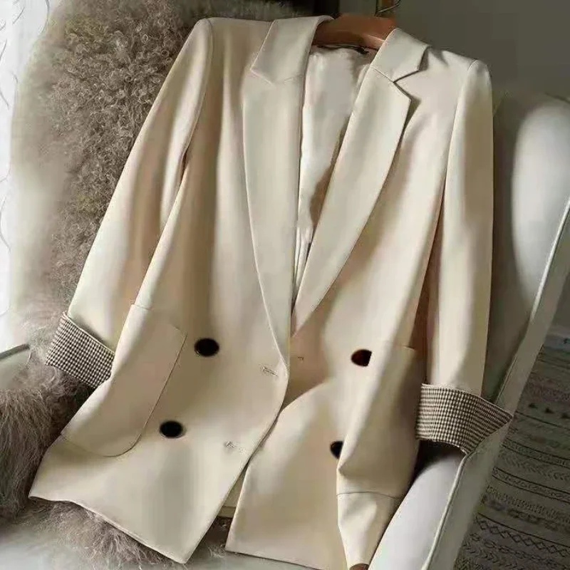 Women\'s Blazers Loose Colorblock Outerwear Black Female Coats And Jackets Classic Suit On Offer With Chic Elegant Clothing New