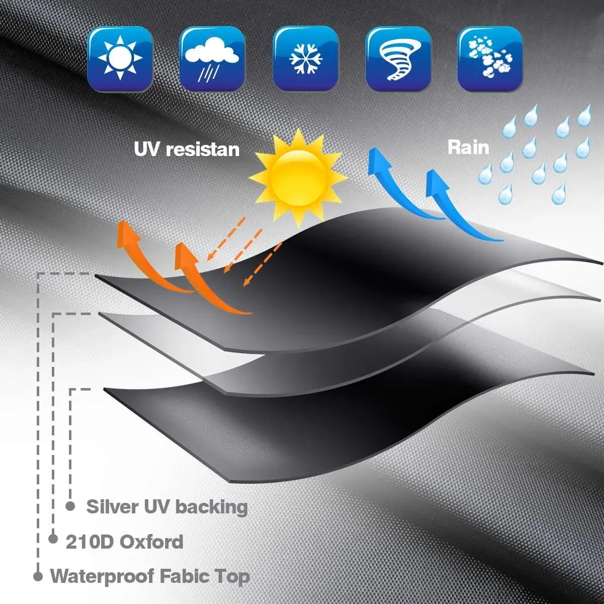 Outdoor Patio Garden Furniture Covers Rain Snow Chair covers 242*162*100CM Waterproof for Sofa Table Chair Dust Proof Cover