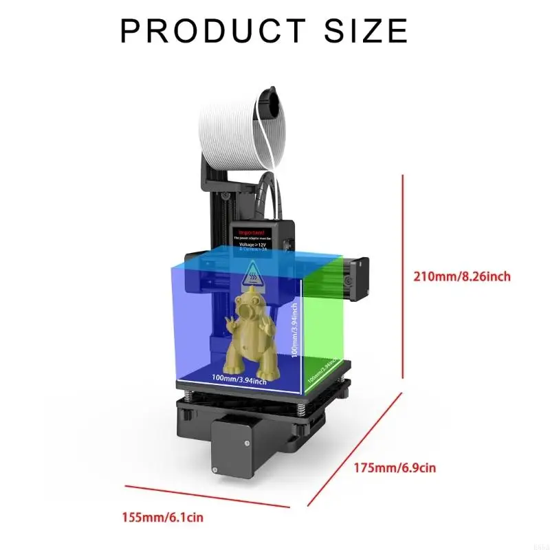 K10 Quiet 3D Printer Small -size -size -size للمبتدئين مع سهولة الاستخدام E65A
