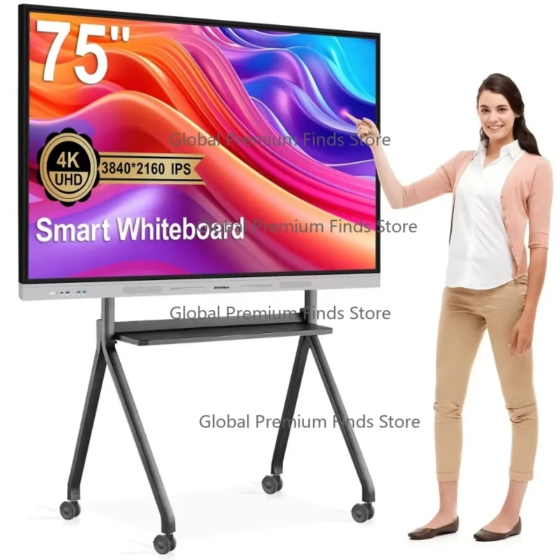 Finger 4K UHD 75Inch Electronic Whiteboard Multi Smart Touch Screen  All in One Interactive Whiteboard for School