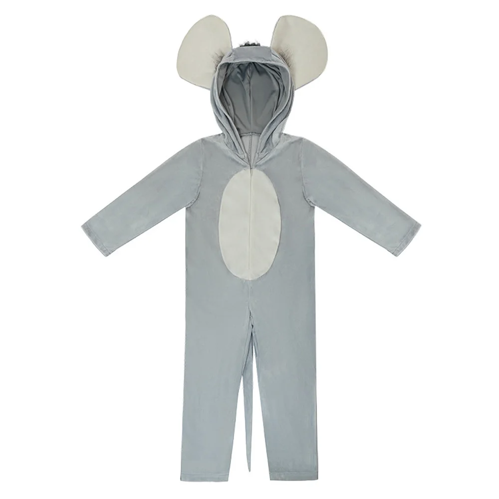 Combinaison de cosplay de souris mignonne pour enfants, vêtements de jeu de rôle imbibés, costume de scène, animal de dessin animé, performance de fête d'Halloween, garçons, filles, enfant