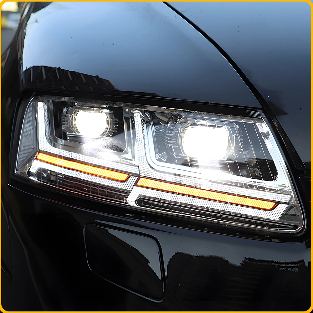 

Q7 Style Headlights Assembly For Audi A6 C6 4F 2005-2008 Front Head Lamps Upgrade Auto LED Projector Lens Plug and Play Tool