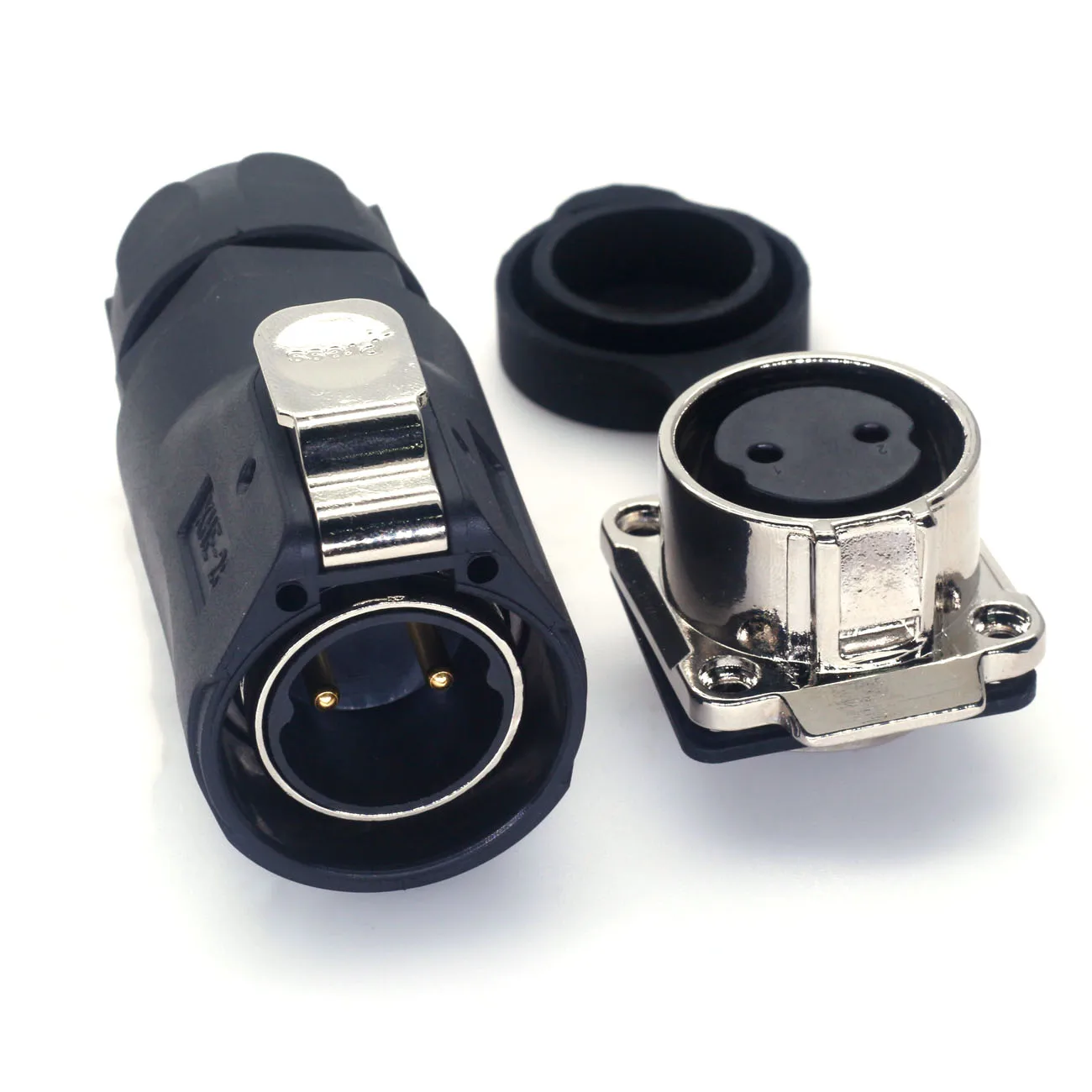 

XHE28 IP67 2 pin male female plug an socket M28 Panel Mount Large LED Power Waterproof Connector