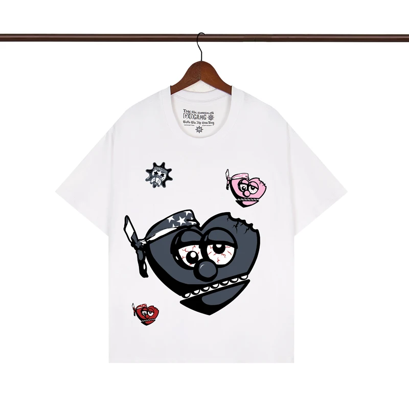 2026ss Glo Gong T Shirt High Quality Men Women Casual Loose Hip Hop Cartoon Print T-shirt with Tag Top Tee
