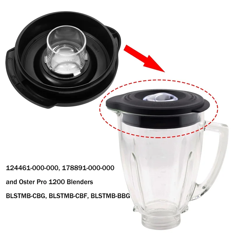 6-Cup Glass Blender Lid Cover for Os-Ter Blender Jar 124461-000-000 Fit for Os-Ter Pro Blenders Lid Replacement PartsJAS