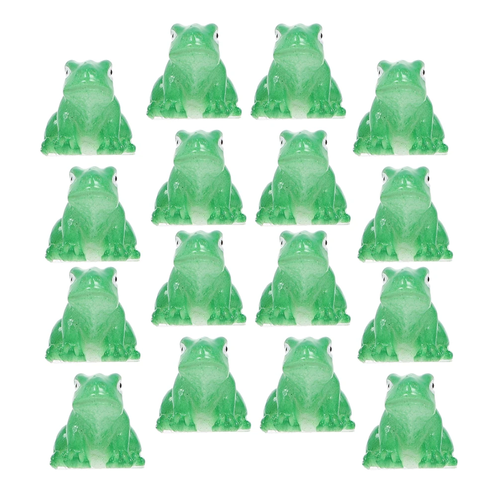 

40 Pcs Resin Frog Figurines White Belly Frogs Decor Micro L Garden Desk Aquarium naments Mini Figurines Decor Statue