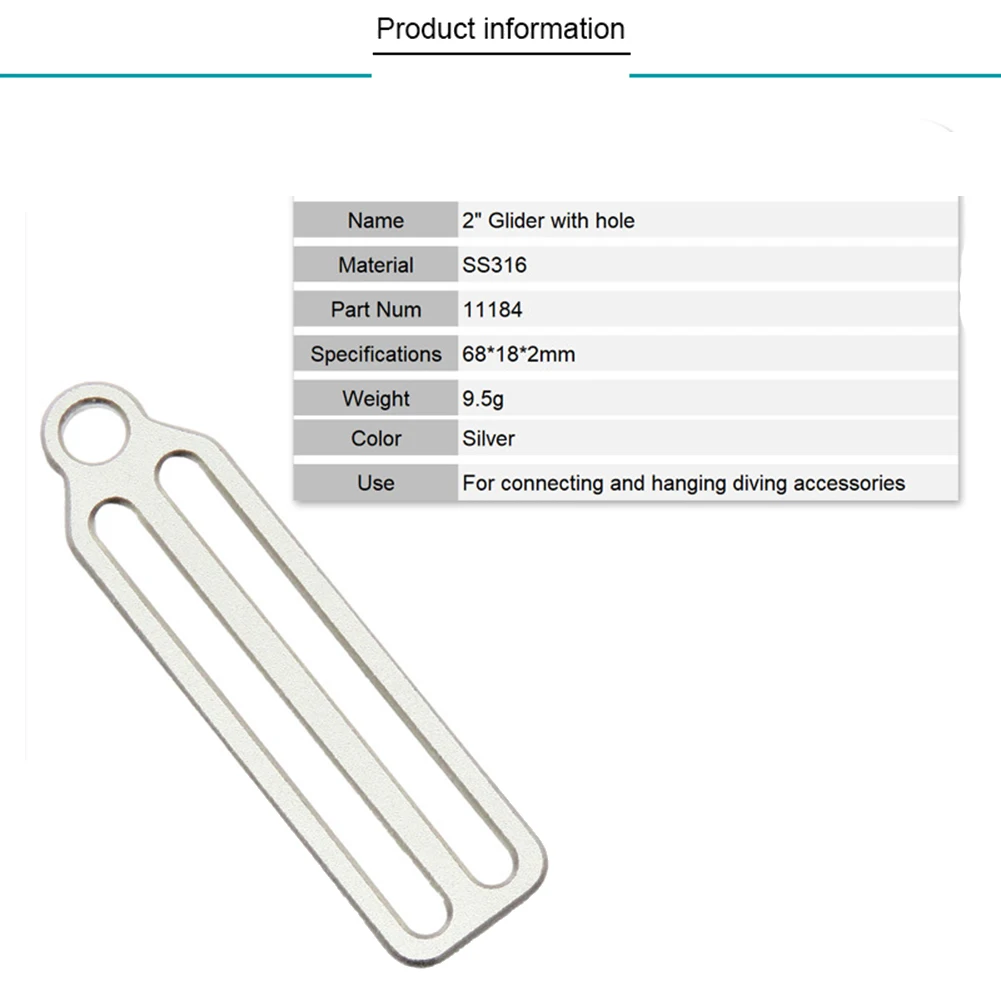 Scuba Diving Tech Diving Sidemount BCD Fixing Buckle Rope Retainer for 2Inch Webbing Diving Accessories