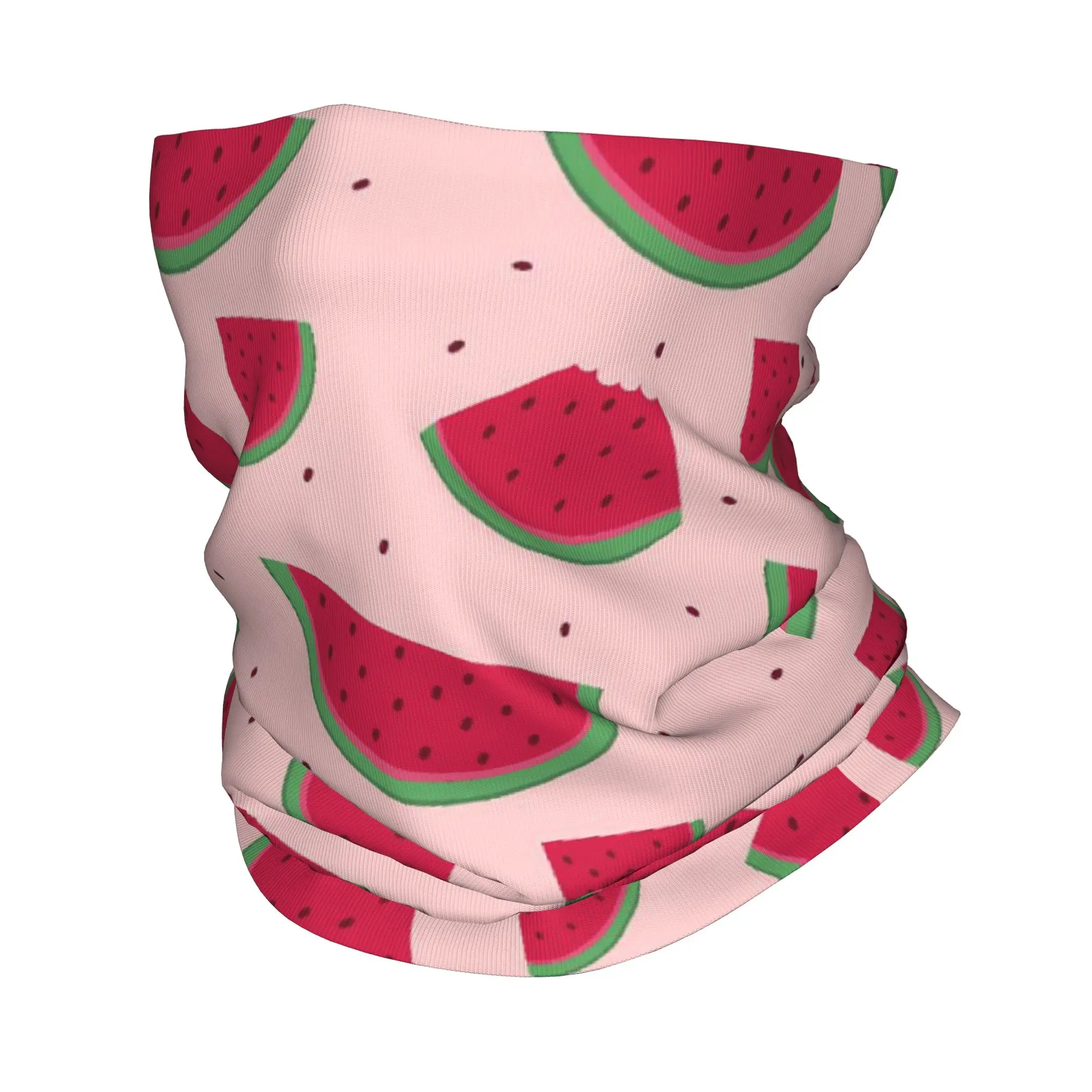 Cute Summer Fruits Watermelon Bandana Neck Gaiter Printed Balaclavas Face Scarf Headwear Running for Men Women Adult Windproof