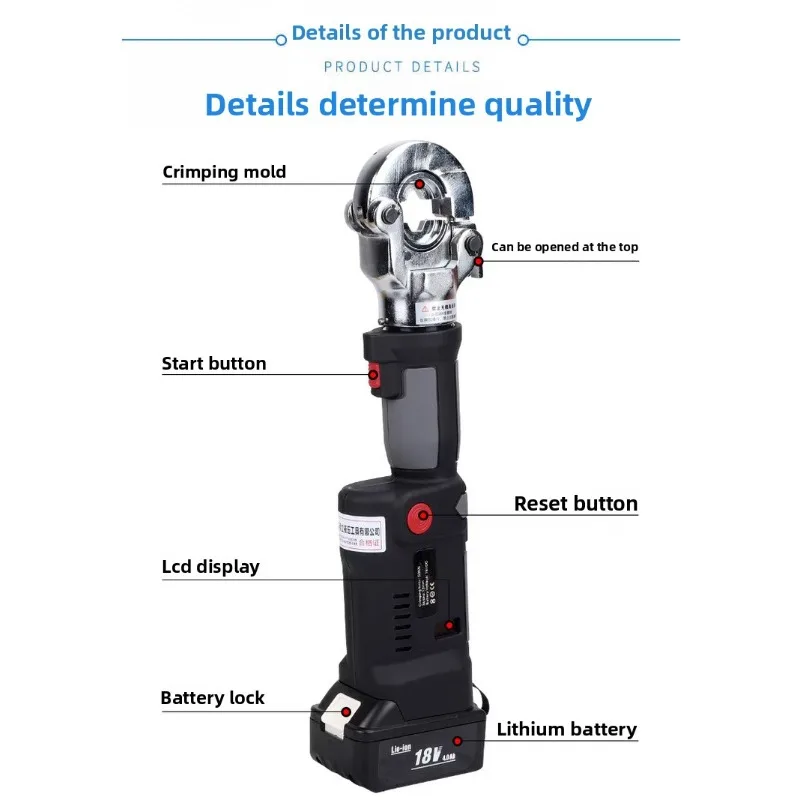 ES series straight shank hydraulic clamp cable cutter multi-function two-in-one power tool