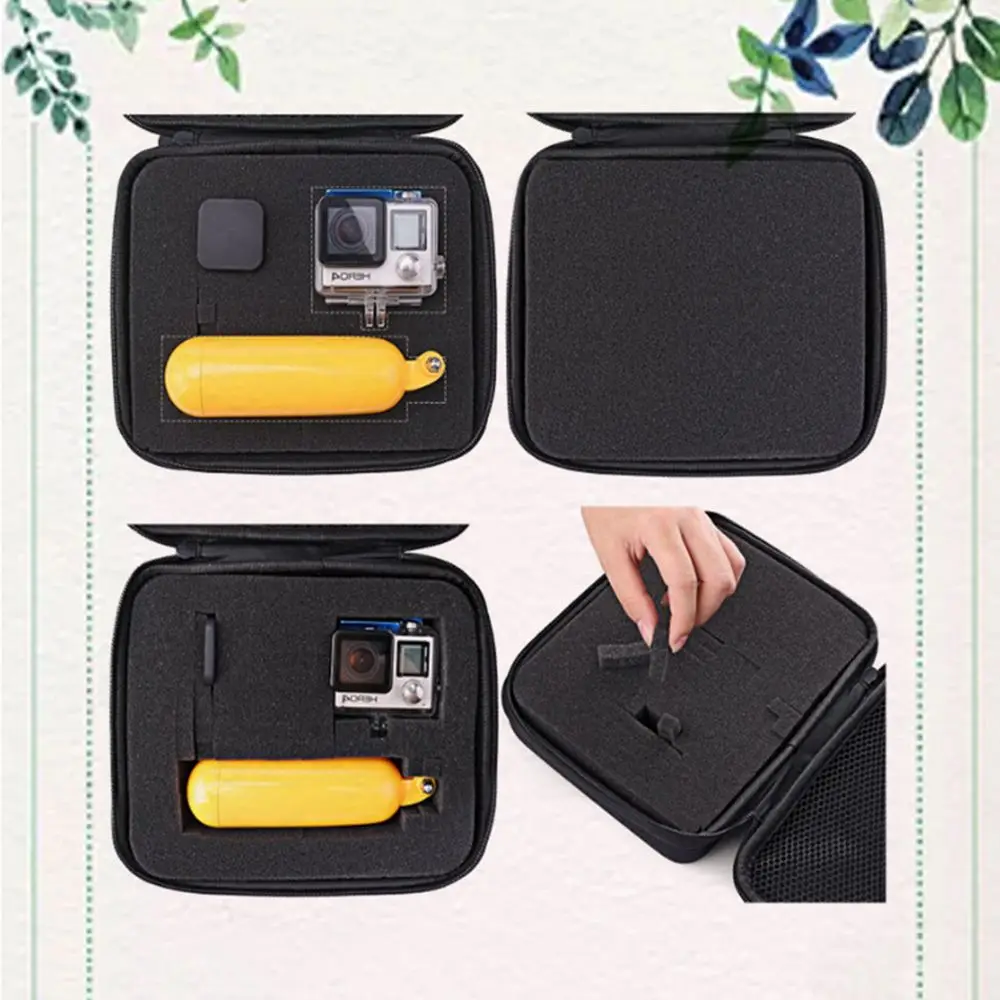 Bag Case DIY Travel Storage Box Collection Foam Portable Shockproof for GoPro Xiaomi SJCAM DJI OSMO EKEN SJCAM Action Camera