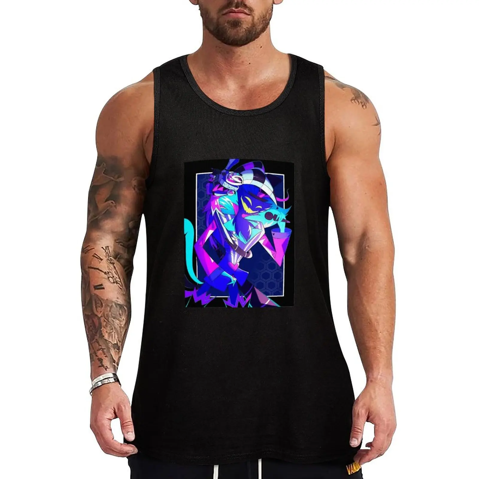 

Helluva Boss - Asmodeus Tank Top Vest for boy bodybuilding man sleeveless Men's t-shirts gym clothes men