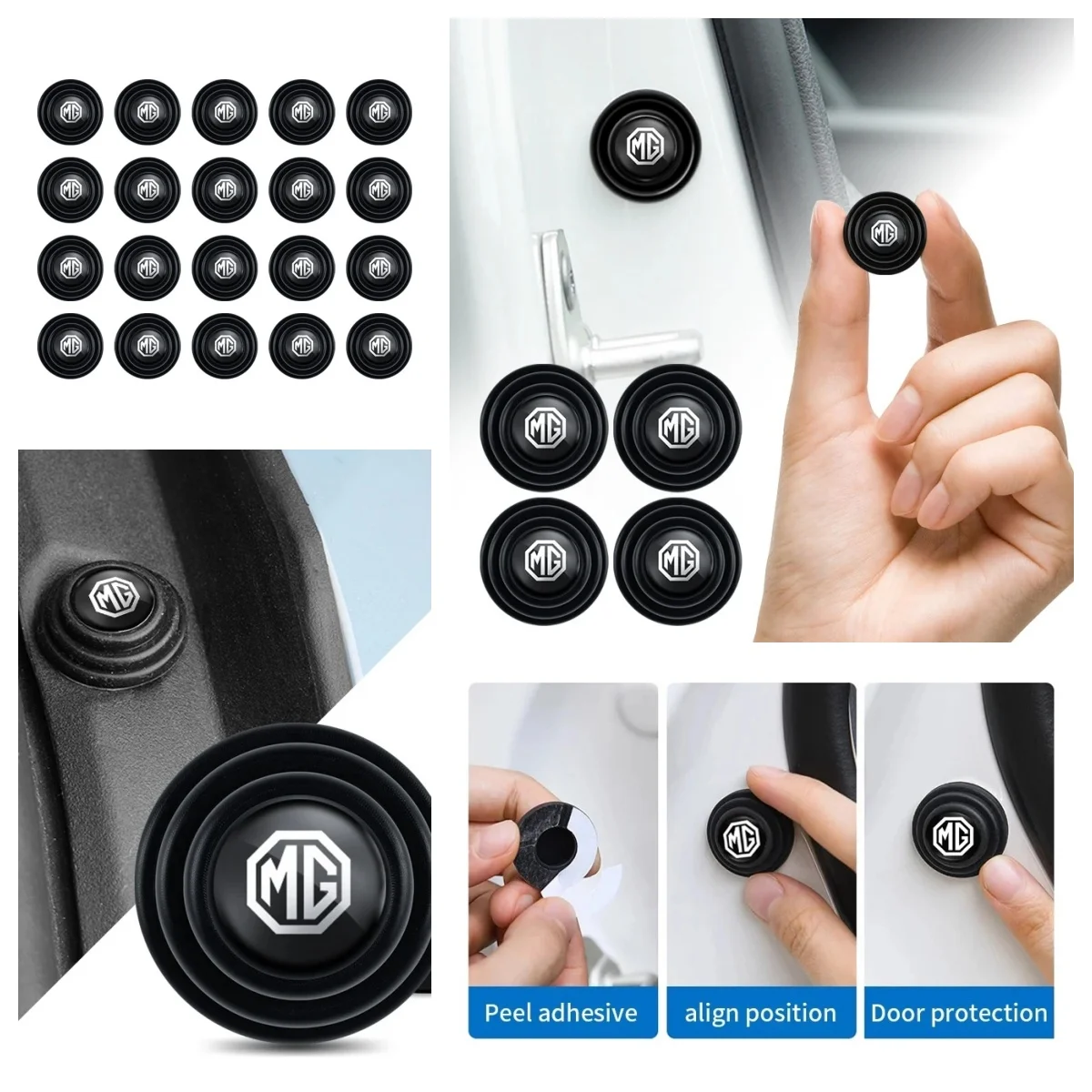Morris Garages Anti Collision Door Shockproof Silicone Cushion Sealing Mats Fit MG ZS EV HS EHS PHEV MG3 MG4 MG5 MG6 MG7 GT ZR R