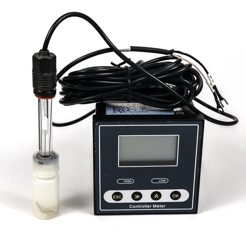 Online Automatic Control Dosing Pump Ph /orp Controller PH Meter Water Quality Meter Ph Detector for Water Treatment 96*96*110mm