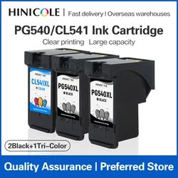 Hinicool-cartucho de tinta 3x, Compatible con 540XL, PG540 XL, CL541 XL, Canon PIXMA, MG3500, MG3550, MG3600, MG3650, MG4100, MG4150, MG4200