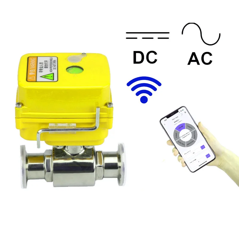 Smart Water Valve Remote WIFI , DC12V/DC24V/AC24V/AC110V/AC220V, Electric Live Ball Valve Smart Electric Water Valve