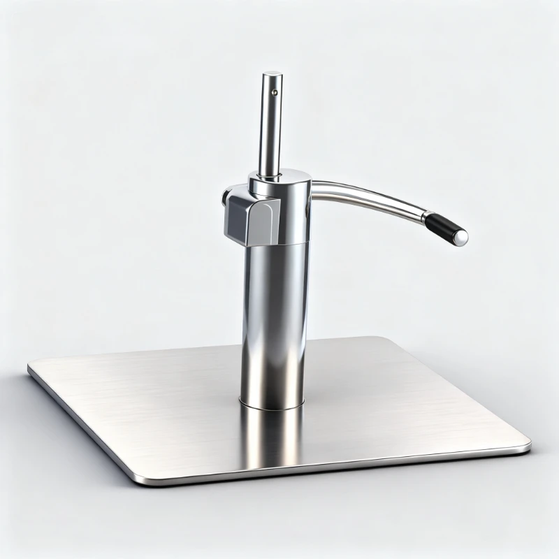 

Adjustable Height Durable Barber Chair Heavy Duty Hydraulic Pump Square Stainless Steel Base Modern Design Living Room