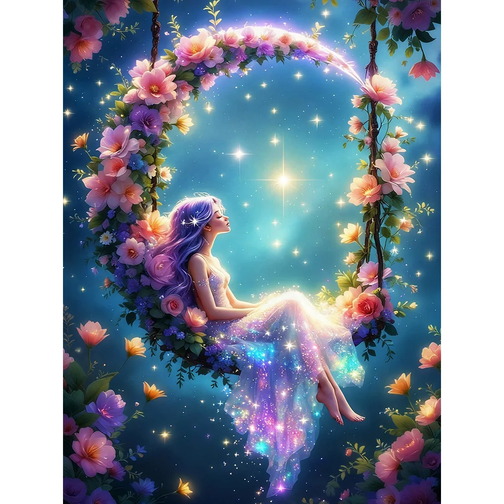 EverShine DIY 5D Diamant Malerei Mädchen Voll Platz Runde Bohrer Mosaik Porträt Stickerei Blume Kreative Freizeit Wohnkultur