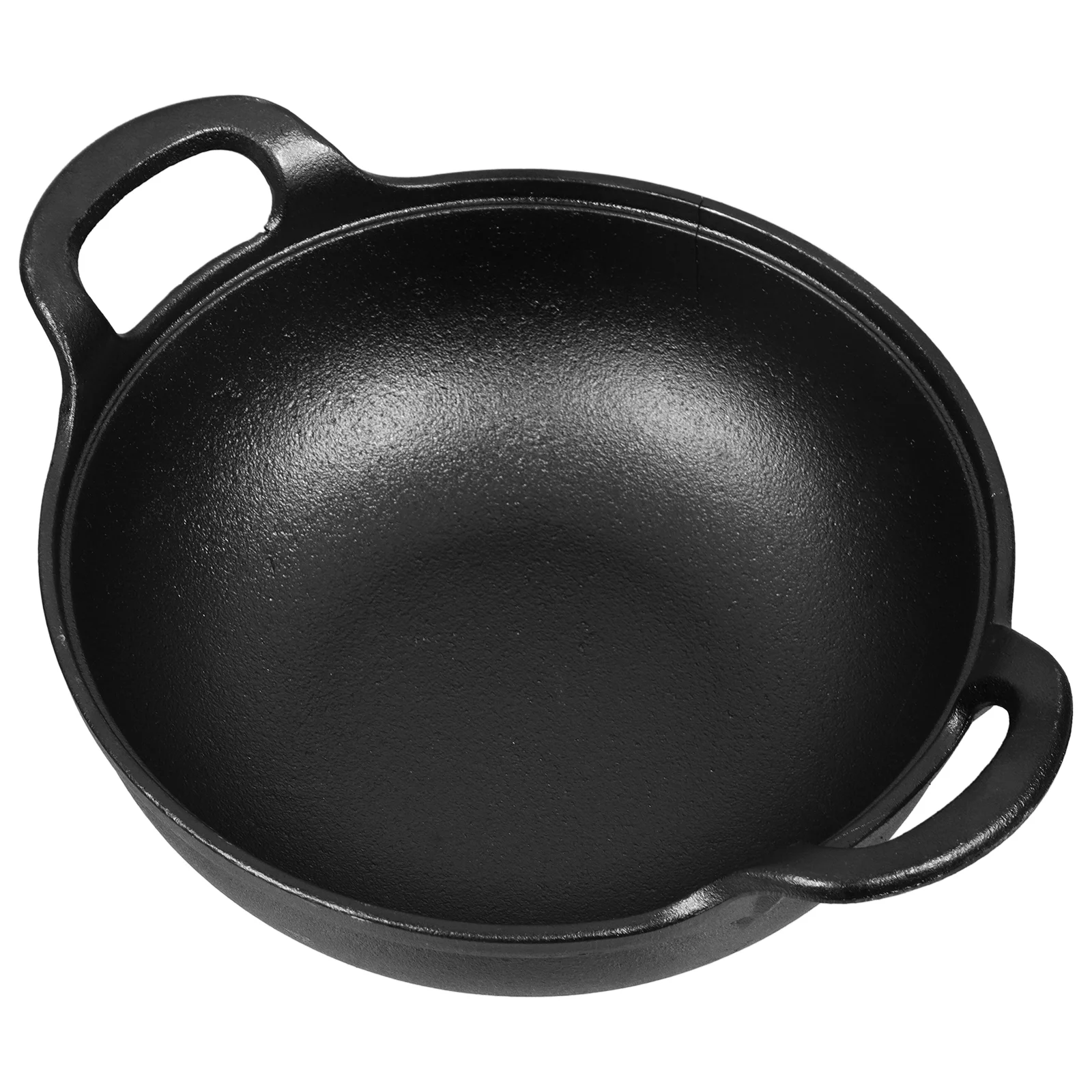 

Skillet Cast Iron Pan Frying Household Cooking Pot Utensils Black Outdoor Saucepan