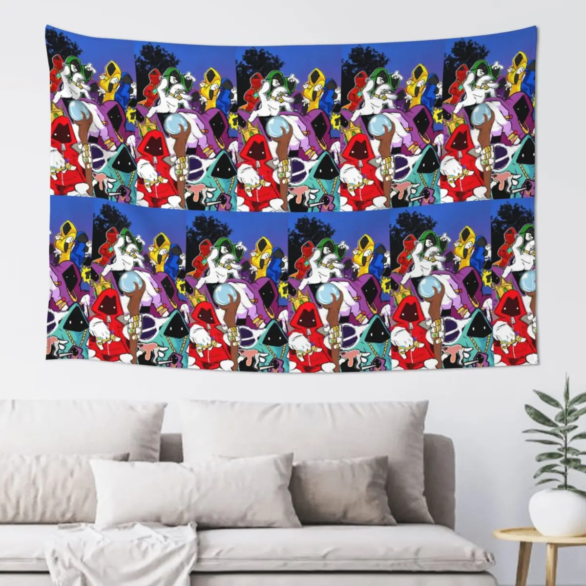 Shadow Wizard Money Gang We Love Casting Spells Tapestry Art Wall Hanging Aesthetic Home Decoration Tapestries for Dorm Room