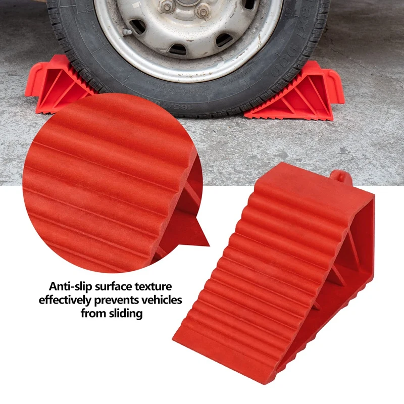 2Pack Wheel Chocks Plastic Heavy Duty, Tire Chocks For Travel Trailers RV And Trucks