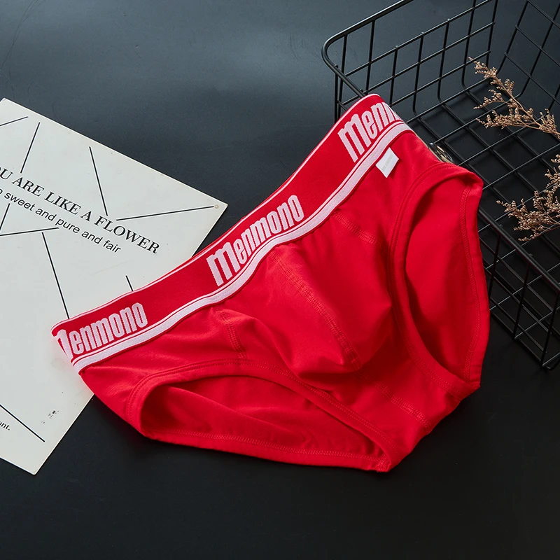 Low waist young men's underwear sexy men's briefs tide tight summer cotton sports breathable briefs