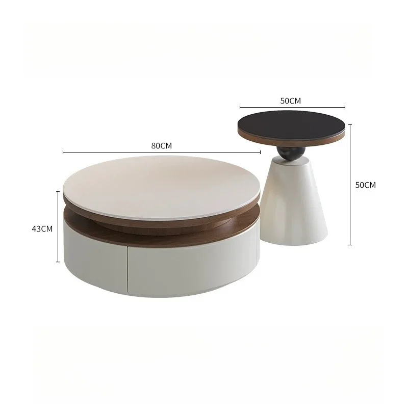 132 Console Japandi Style Coffee Tables Floor Low Wood Storage Coffee Tables Apartment Brown Mesa De Centro Sala Furniture Home