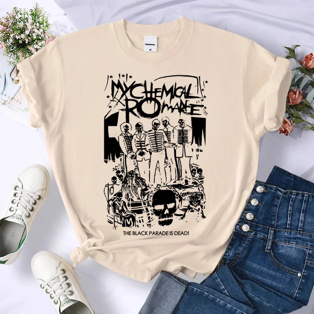 

Женские Романтические футболки My Chemical, женская футболка с мангой в стиле Харадзюку, Y2K, женская уличная одежда