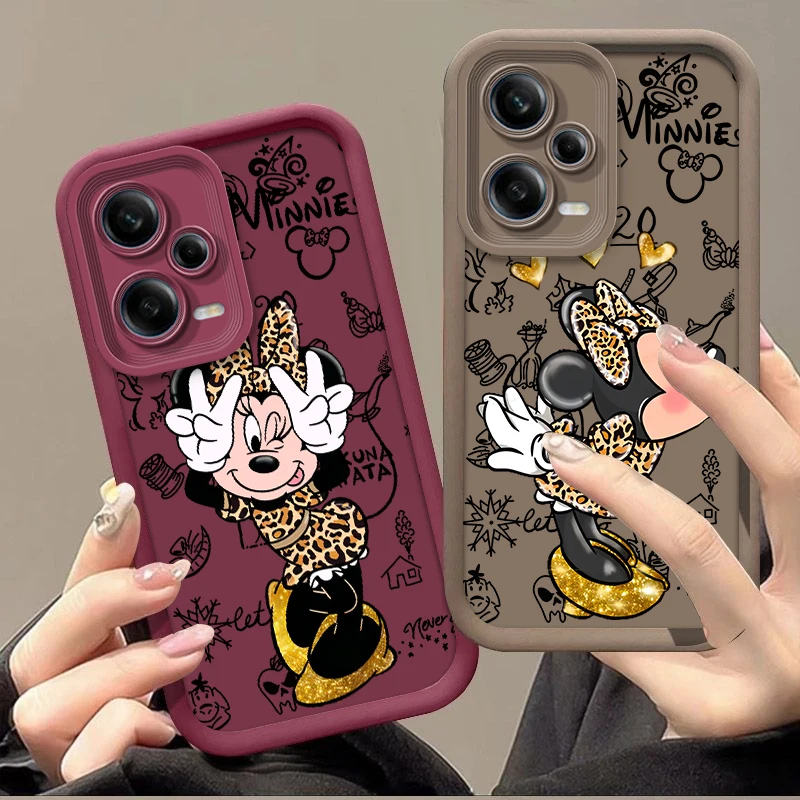 Disney Mouse Minnie For Redmi Note 13 12 11T 11S 11E 10S 10T 9 8 7 Pro Plus Lite  Eye Ladder Phone Case image 2