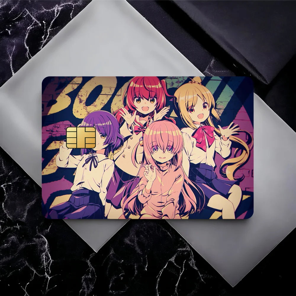 Anime Bocchi The Rock Decorative Small Waterproof Chip 4PCS Card Sticker New Anti-Scratch