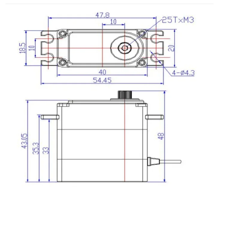 Feetech 7.4V 40kg Bezszczotkowy silnik serwo o wysokim momencie obrotowym FT8346M Cyfrowy 360 stopni Magnetyczny robot z przekładnią ze stali nierdzewnej DIY RC Car Servo