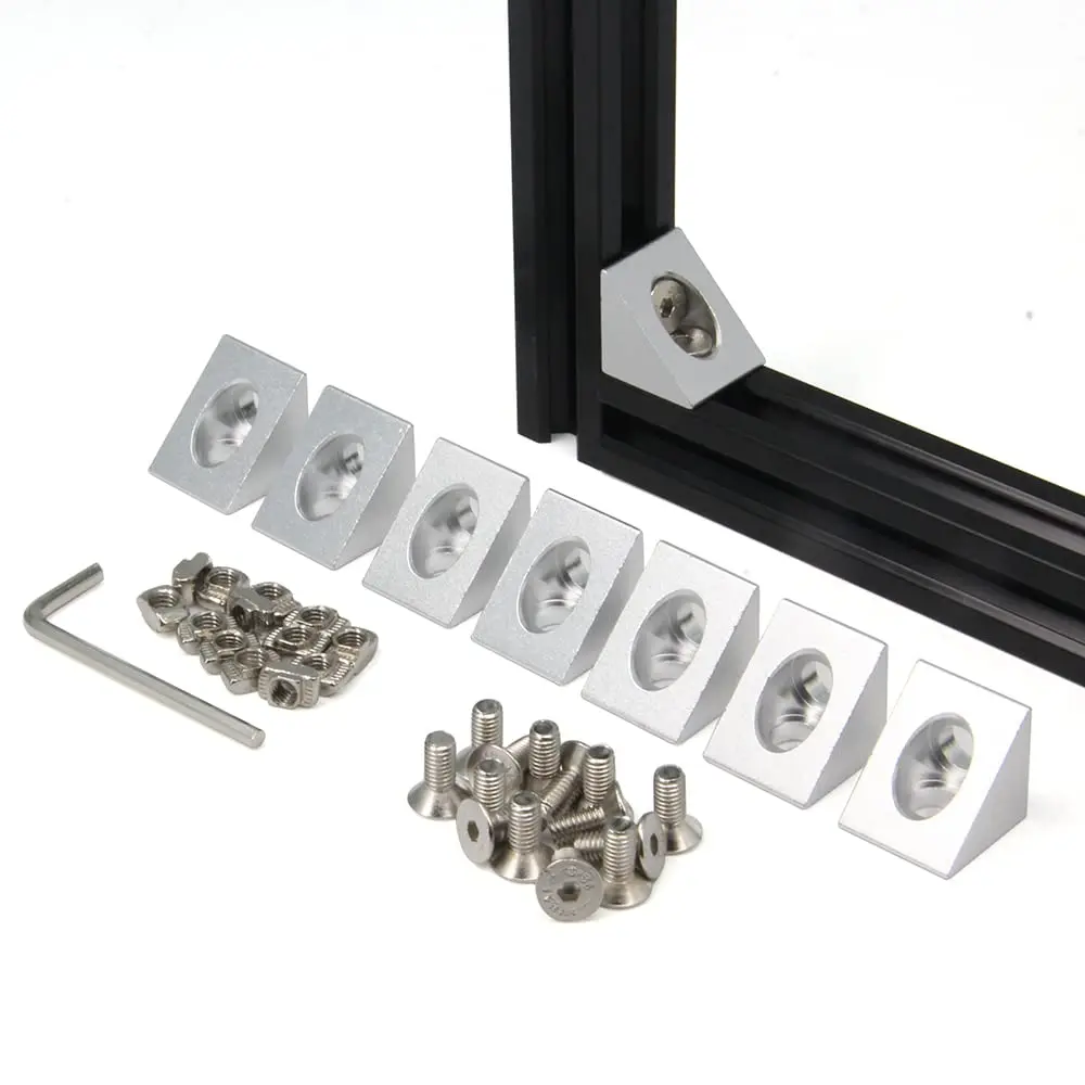 8 teile/paket 2020 Aluminium Block Cube Prisma Stecker Rad Regler Ecke für 6mm Slot Aluminium Extrusion Profil 2020 Serie – Detail 24