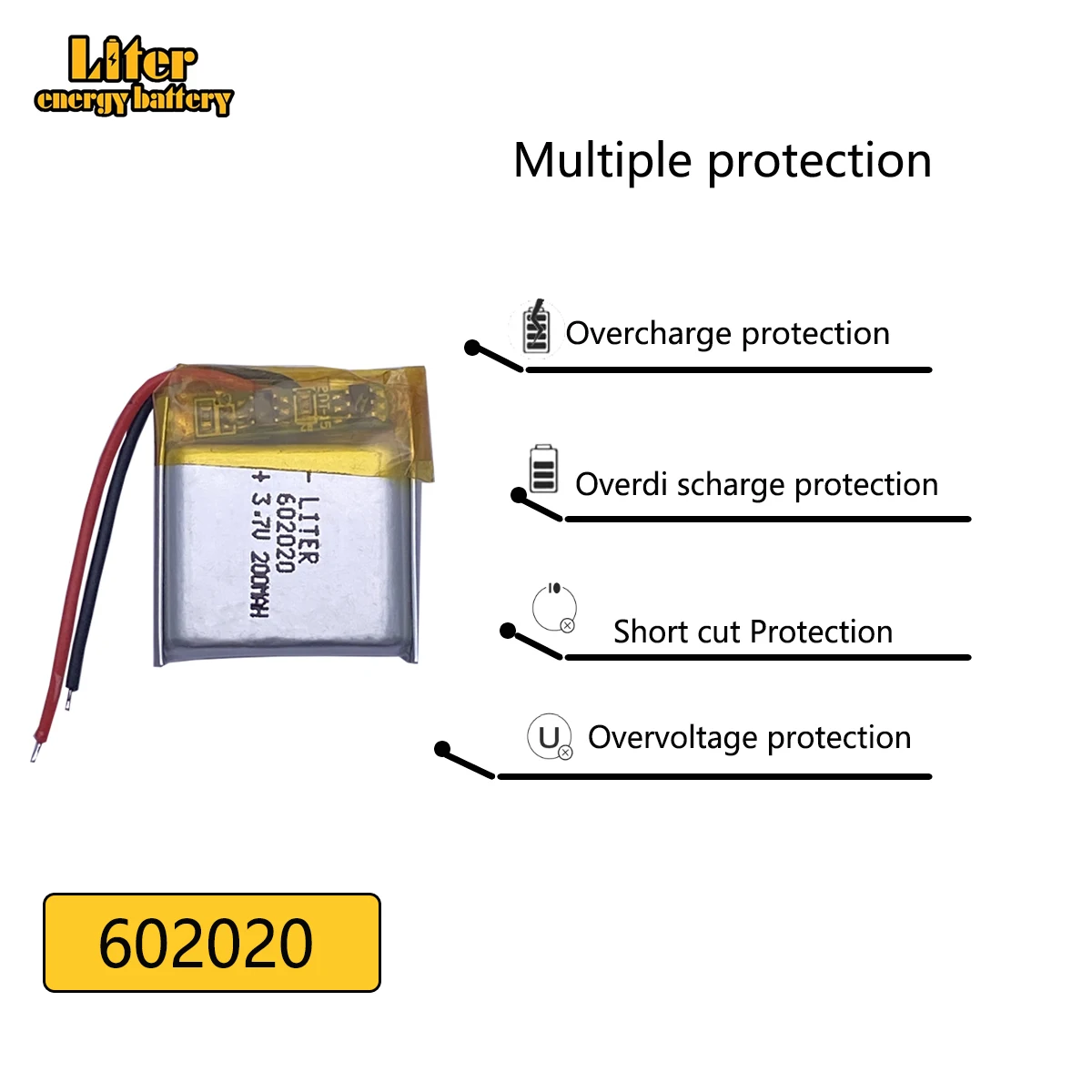 best battery brand 062020 602020 200MAH 3.7V high-capacity lithium polymer battery Bluetooth speaker toys