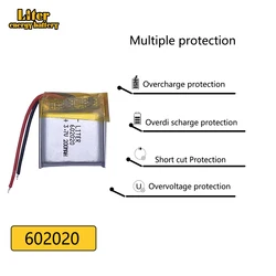 best battery brand 062020 602020 200MAH 3.7V high-capacity lithium polymer battery Bluetooth speaker toys