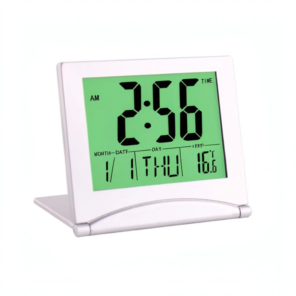 Multifunction Projection Alarm Clock Digital LCD Weather Temperature Calendar Folding Portable Desk Electronic Watch