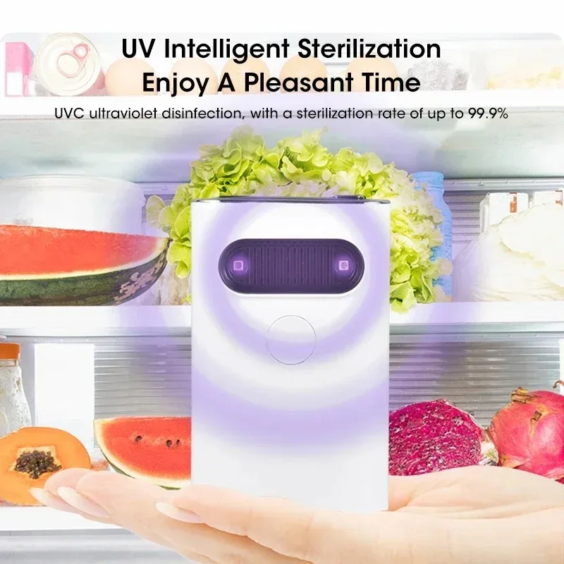 Portable Mini Air Purifier USB Charging Sterilizer Multifunctional Deodorizer Purification for Car Kitchen Refrigerator