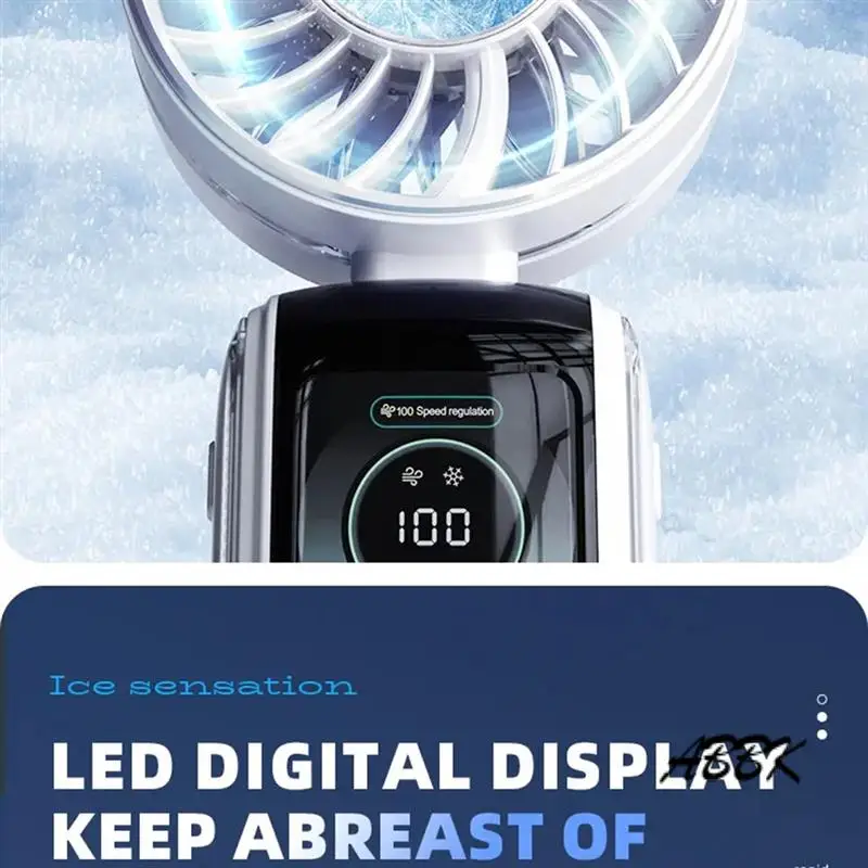 

Высокоскоростной вентилятор ABBK-Ice Pack, полупроводниковый ручной вентилятор для охлаждения, портативный складной небольшой вентилятор с зарядкой