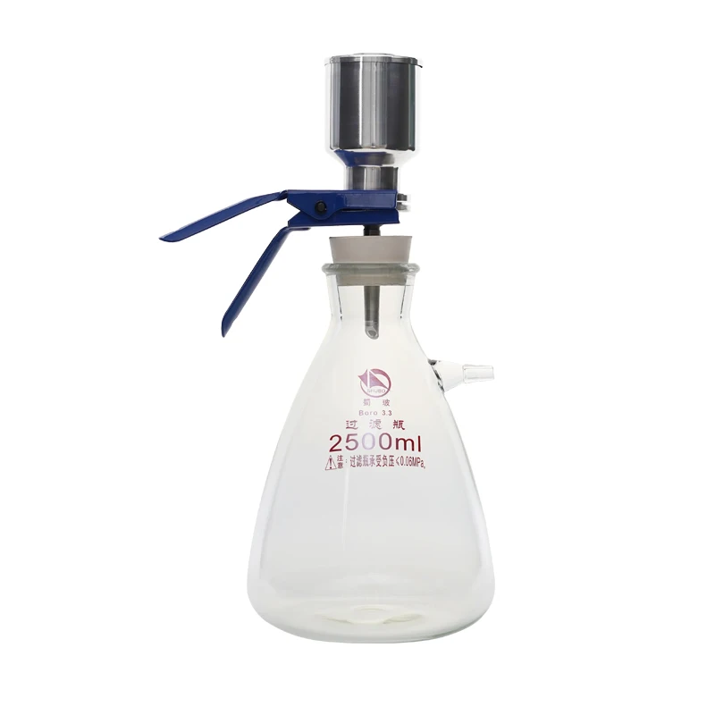 

Durable Stainless Steel Cup Filter Holder with Blue Clip Suitable for 50mm Membrane Filter