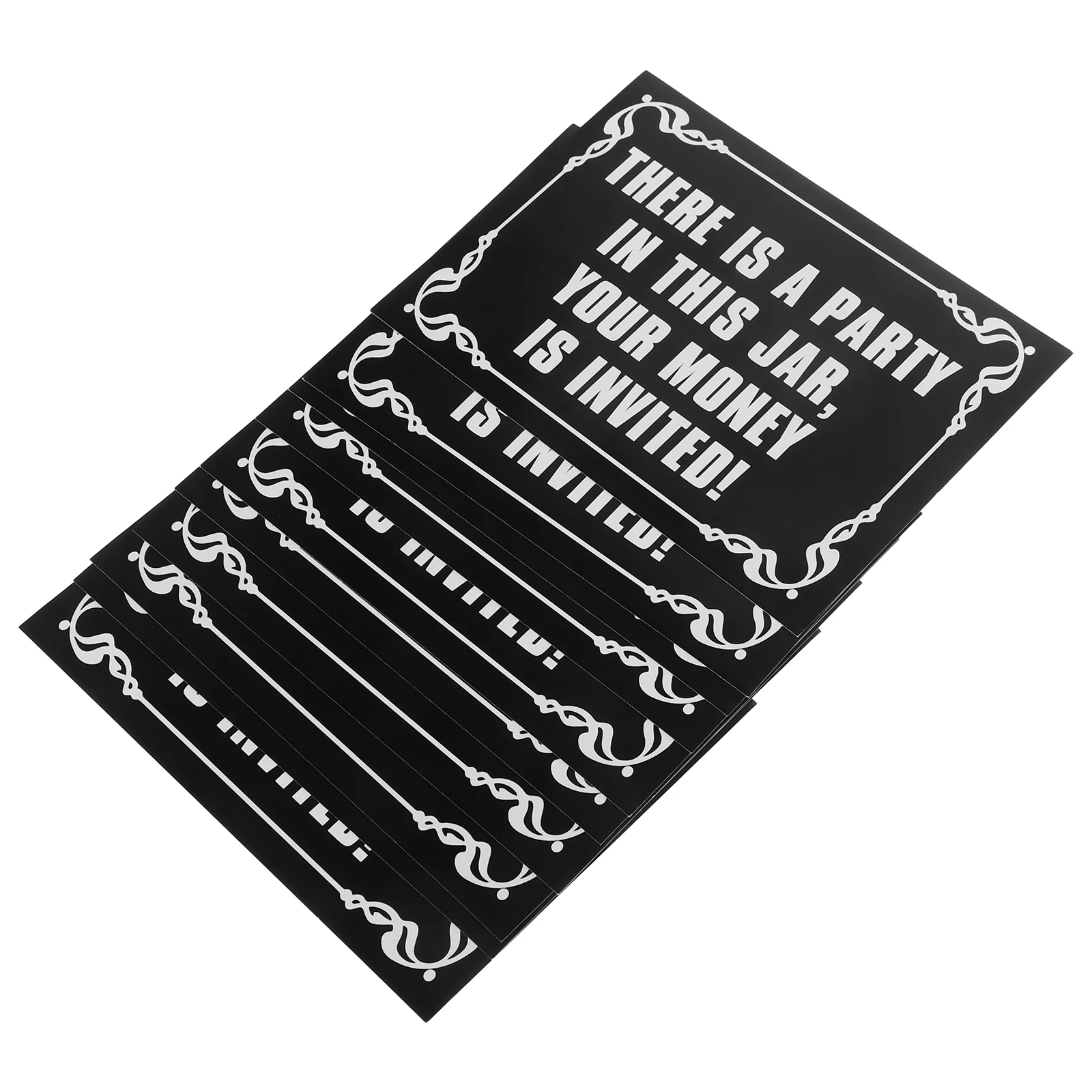 

10pcs Tip Stickers Waterproof Black White Clear Messaging Coffee Shop Bar Restaurant Food Container Labels Jar Seals
