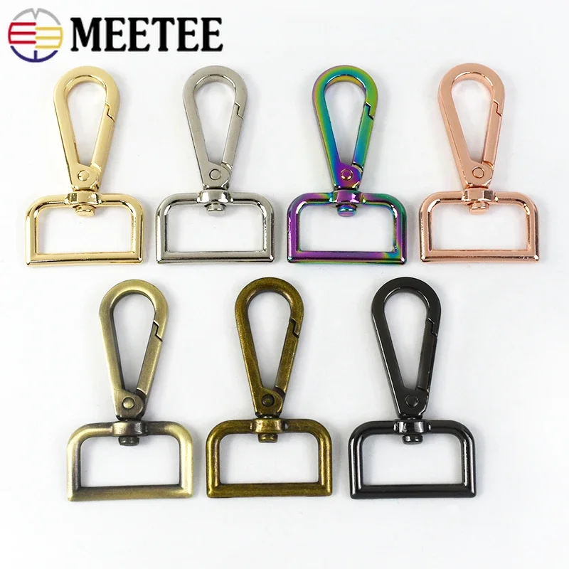 10/20Pcs 16/20/25/32/50mm Metal Bag Strap Buckles Handbag Swivel Lobster Hooks Dog Collar Snap Clasp DIY Sewing Accessories