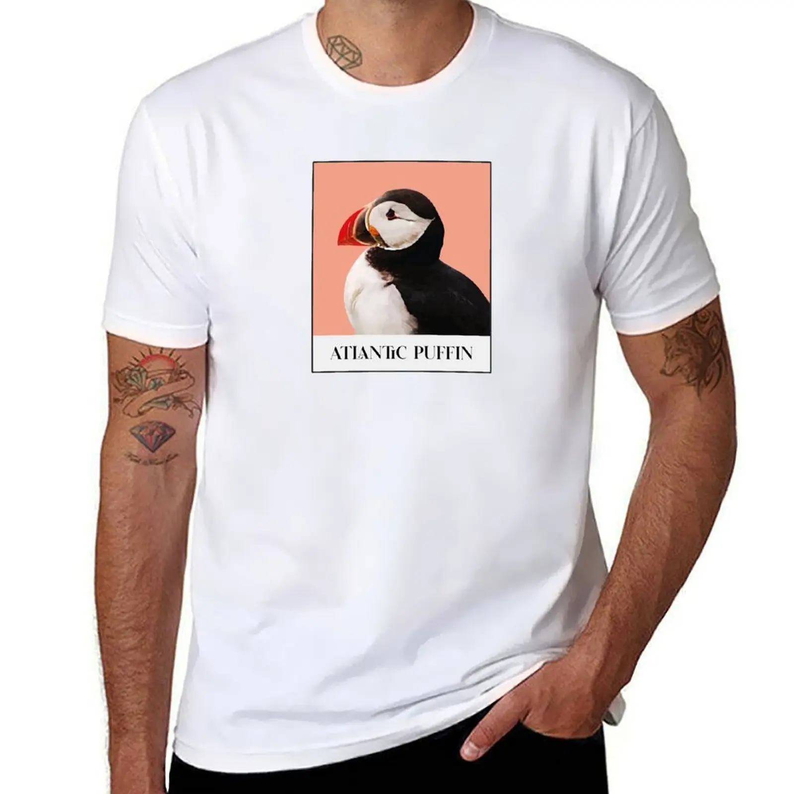 

Atlantic puffin T-Shirt printed t shirts for man cotton t shirts man 100%