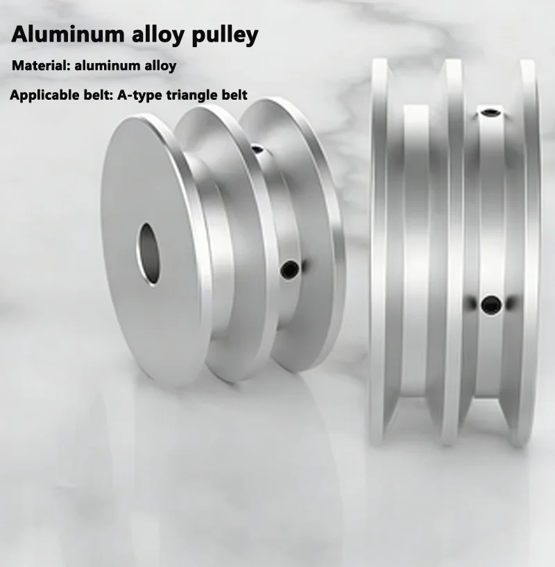 1pc Double V-Groove Aluminum Drive Pulley For A-Section V-Belt Pulleys OD 100mm