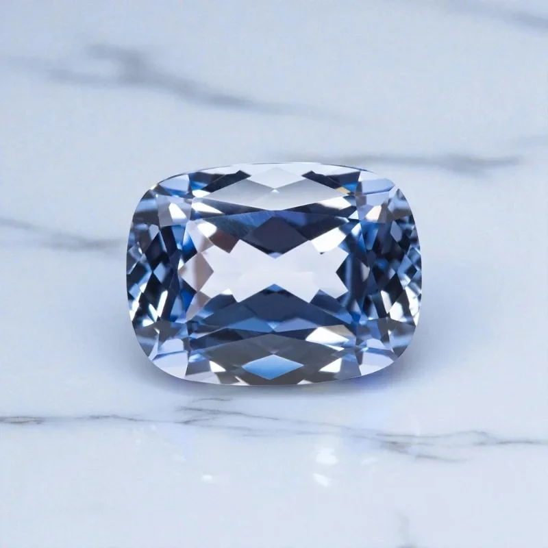 

Top Lab Grown Sapphire Rectangle Cushion Cut Cornflower Color DIY Ring Necklace Earrings Main Materials Selectable AGL Certifica