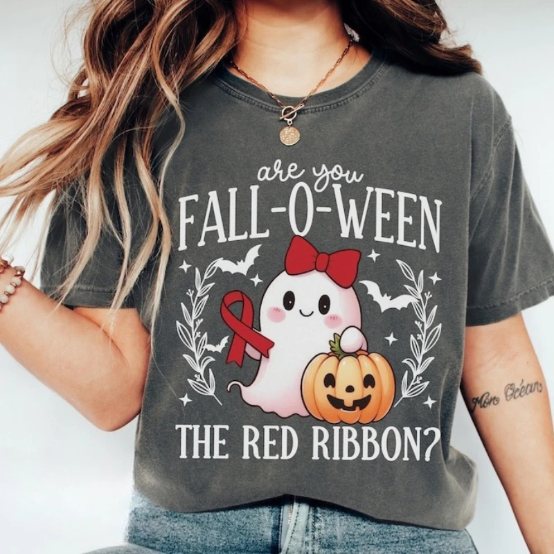 CHD Awareness Cotton Shirt World Aids Day Tee Heart Disease Month Red Ribbon Week Anniversary Cardiology Nurse T-shirt Unisex