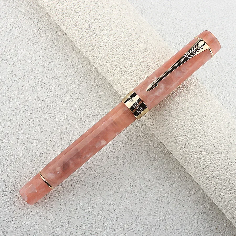 Jinhao 100 Cherry Blossom Powder Resin Fountain Pen EF/F/M Nib with Converter Writing Business Office Gift Ink Pen